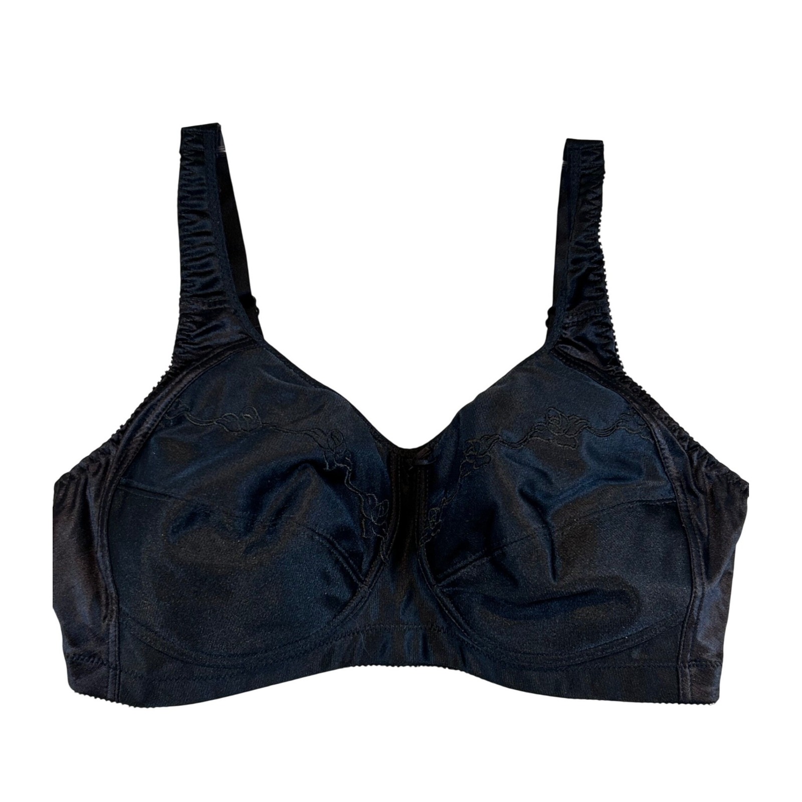 Nwt Trulife 420 Mastectomy Bra Black Floral Embroidery Pocketed Wire Free 40c